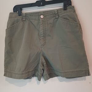 Liz Claiborne Women's Olive High Waist Shorts